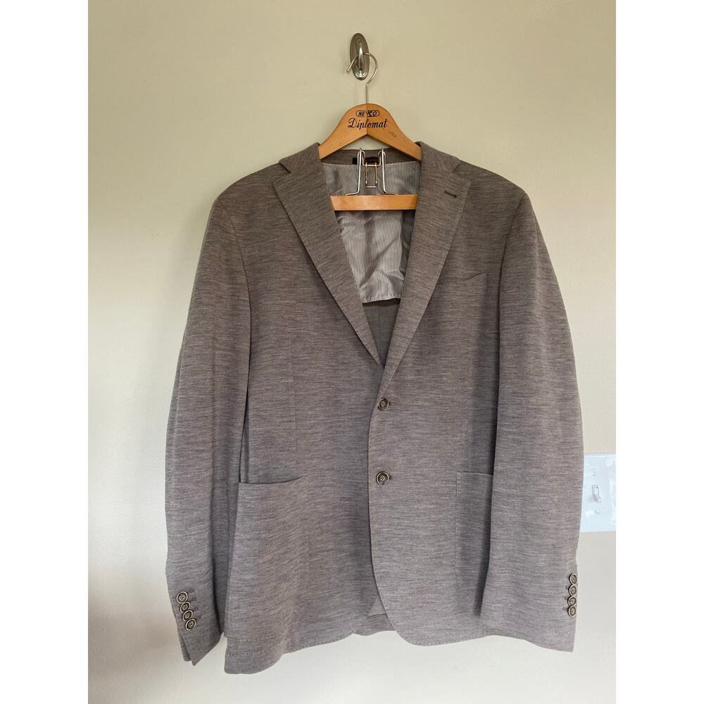 Mint Saks Fifth Avenue Brown Blazer Jacket Sport Coat Loro Piana 44R MSRP $1,298
